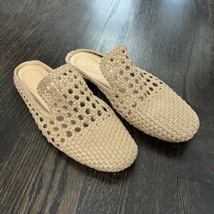 Woven Tan Mules for Women